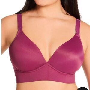 Warner's Elements Of Bliss Wire-Free Burgandy Bra Size 38D
